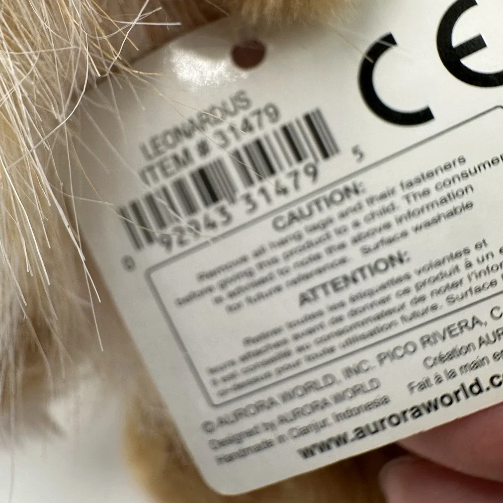 Aurora Leonardus Lion Grand Flopsie with Original Tags 15